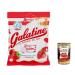 6x Sperlari Galatine Tavolette al Latte e Fragola milk and strawberry candies 115g bag + Italian gourmet polpa 400g