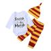 Baby Boys Girls Snuggle This Muggle Bodysuit and Striped Pants Outfit with Hat 9-12 Months Long Sleeve