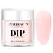 AZUREBEAUTY Translucent Dip Powder - Jelly Baby Pink Color 2Oz/56g Sheer Rose Pink Neutral Semi-transparent Clear Dipping Powder Crystal French Nail Art Starter Manicure Salon DIY Home Gift