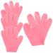 Healeved 2 Pairs Moisturizing Gloves Lotion Mittens Hand Moisturizing Glove Gloves for Sleeping Sleep Gloves for Dry Hand Silicone Gloves Pink Silica Gel Miss Dry Hands Full Foot Cover