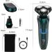 3-in-1 Electric Razor for Men | IPX7 Waterproof Rotary Shaver | Cordless Rechargeable & LCD Display | Green - Buy Online on GoSupps.com