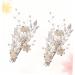 2 Set hairpin trim bridal hair accessories bridesmaid hair clips hair barrettes for women hair accessories for women wedding Beads bridal hair clips manual Miss Hair piece - Buy Online on GoSupps.com
