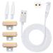 Women Shaver Replacement Heads and Shaver USB Charging Cable Compatible with Finishing Touch Flawless Body Rechargeable Ladies Shaver 3 Replacement Heads and 1 Shaver Charger with 2 Cleaning Brushes
