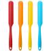 4PCS Silicone Spatula Waxing Applicator Applicator Spatula Reusable Scraper Hard Wax Sticks Silicone Resin Stir Sticks Non stick Wax Spatulas for Home Salon Body Use (Orange/blue/red/yellow)
