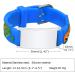 Customizable Kids Medical ID Bracelet - Blue and White Dinosaur Silicone Wristband with Alert Badge - 5.1''-6.5 - Buy Online on GoSupps.com