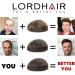 Lordhair Human Hairpiece For Men Hair Replacement System Color #4 Brown Mens Hair System Color4 - Buy Online on GoSupps.com
