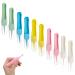 Euppsiiu 10 pieces baby nose tweezers nose cleaning tweezers plastic tweezers baby nose cleaner baby security tweezers round head tweezers tweezers for nose cleaning (multi -colored)