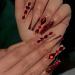 BABALAL Red Press on Nails Long Fake Nails Coffin Glue on Nails Ballerina Acrylic Nails 24Pcs Rhinestones Nails for Women and Girls NAILV01