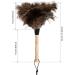 Kioiner Ostrich Feather Duster 34cm/13.3inch Antistatic Natural Ostrich Feather Duster Fluffy Feather Duster with Wooden Handle for Home Office Car Keyboard Blinds Bookcase Furniture - Buy Online on GoSupps.com