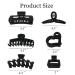 6 PCS Hair Claw Clips for Thick and Thin Hair | Black Hair Accessories Set for Women | Rectangle, Square, Butterfly, Heart, N Shape - Buy Online on GoSupps.com