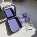 Travel Contact Lens Case - Portable Holder Kit in Blue Pink & Purple with Solution Bottles & Tweezers - Buy Online on GoSupps.com