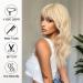 Allbell Long Wavy Blonde Wig for Women with Bangs - Heat Resistant Synthetic Hair Replacement - Buy Online on GoSupps.com