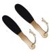 2 Pieces Wooden Foot File for Pedicure and Foot Care Wet and Dry Feet Remove Hard Skin Pedicure and Foot Care Women Men