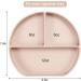 PandaEar Divided Silicone Suction Plate for Toddlers | Non Slip | Dishwasher & Microwave Safe (Pink) - Buy Online on GoSupps.com