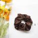 Satin Elastic Hair Scrunchies Set - 6 Pieces Coffee Hair Ties for Women & Girls | Soft and Stretchy Bands - 11cm/4.3inch - Buy Online on GoSupps.com