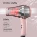 Foldable Travel Hair Dryer Mini - 1200W Dual Voltage Compact Pink Blow Dryer for Easy Carry & Acrylic Paint Pouring - Buy Online on GoSupps.com