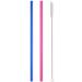 Hiware Extra Long 14.5" Reusable Silicone Straws for 128 oz/ 1 Gallon Water Bottle, Gallon Water Jug - 2 Pack Flexible Drinking Straws for Extra Tall Cups and Giant Mugs with Cleaning Brush