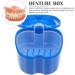 MILISTEN Dental Bath Case for Dentures & Toothbrush Travel Tooth Cleaning Container with Brushes (Blue) - International Shipping Available - Buy Online on GoSupps.com