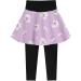 Little Girls Floral Print Outfit Set | Heart Print Sweatshirt Tops and Leggings Skirt | 7-8 Years | #1 Flower - Buy Online on GoSupps.com