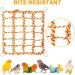 Bird Rope Climbing Network & Hammock Swing for Small Pets - Cotton Climbing Rope with 4 Hooks for Rats Hamsters Ferrets - 27.9x20.1cm Orange - Buy Online on GoSupps.com
