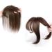 Clip On Bangs Human Hair Toppers Clip In Crown Toppers Hair For Women Straight Toupee Mid Part Wiglets Hairpieces for Mild Hair Loss Volume(Light Brown 25 cm) - Buy Online on GoSupps.com