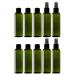 10 x 100 ml bottles made of recycled plastic with spray and screw cap empty refillable 100 ml travel bottles for toilet items liquids cosmetics transparent containers BPA-free mixed