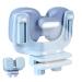 Sitting Posture Corrector for Kids Children Writing Sitting Posture Corrector with Light - Height Adjustable Soft Double Nap Pillow Writing Posture Trainer Clipped On Desk Prevention Eyesight Light Blue2 - Buy Online on GoSupps.com