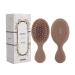 RHOS Mini Travel Hair Brush for Women/Men/Kids - Pocket Detangler Brush for Wet and Dry Hair - Travel Size Paddle Brush for Detangling- For All Hair Types (1 Pack-Mocha) Mini-Mocha