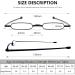 Hubeye Mini Reading Glasses Ultra thin Metal Lightweight Portable Anti-Blue Light Reader with Glasses Holster +1.0 1022 - Grey 1.0 Dioptres - Buy Online on GoSupps.com