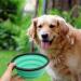 Slson 2-Piece Foldable Dog Travel Bowl Set | 1000ml Safe Pet Water & Feed Bowls with Carabiners for Cats & Dogs - Light Blue - Buy Online on GoSupps.com