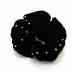 Mytoptrendz Black Velvet Scrunchie Edge Encrusted With Sparkly crystal (Diamante Black)