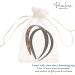 Parcelona French Wide 3/4 Shell Brown and Black Celluloid Headbands for Women - Set of 2 - Buy Online on GoSupps.com