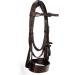 Aces Equine HUNTER BRIDLE BROWN WITH 2" NOSEBAND & 1" PLATED BROWBAND PREMIUM QUALITY (X-FULL) - Buy Online on GoSupps.com
