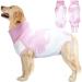 Lianzimau Dogebody after op castration male body for dogs after op body dog bitch dog dividers wound protective suits for dogs surge suit pet shirts xxl tie-dye pink