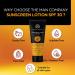 The Man Company Sunscreen Lotion Spf 30 For Men 100Ml Light Weight Infused With Green Tea Soyabean Blue Light Technology Broad Spectrum Pa +++ Uva Uvb Protection Matte Effect Toxin-Free - Buy Online on GoSupps.com