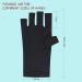 2 Pairs Women's Anti-UV Fingerless Gel Manicure Gloves - Black Hand Protection for Nail Design & Drying - One Size - Buy Online on GoSupps.com