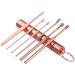 ygqzm 6Pcs/Set Ear Wax Pickers Stainless Steel Spiral Earpick Wax Remover Curette Ear Pick Cleaner Ear Spoon Care Ear Cleaning Tools (Color : Black-JoJo's Bizarre Adventure1) Black-jojo&apos s Bizarre Adventure1