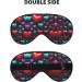 Romantic Reds Heart Print Unisex Sleep Mask - Double-Sided Eye Mask for Sound Sleep & Skin Care - Black - Buy Online on GoSupps.com