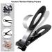 Surgical Grade Stainless Steel Nail Clippers - 15mm Wide Jaw Opening Cutter for Thick Nails - Sharp Blade for Fingernails & Toenails - Black - Buy Online on GoSupps.com