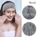 Lapohi 3 Pack Microfiber Towel Headbands for Women and Girls - Facial, Makeup, Spa, Skincare Headbands in Black Pink Grey - Buy Online on GoSupps.com