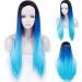 Buy GCX Ladies Straight Blue Gradient Wig | Fashionable & Breathable Women's Wig - Buy Online on GoSupps.com