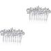 Hair Clip Headband Women Rhinestone Headwear 2pcs Rhinestone Comb Tiara Headwear Women Headpiece - Buy Online on GoSupps.com
