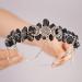JWICOS Raw Crystal Quartz Tiara Headband Moon Crystal Boho Tiara Goddess Crown Wedding Bride Headpiece for Women and Girls (Type 1)