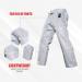 FUJI BJJ Gi Pants - White, Size 4 | Cotton Jiu Jitsu Pants with Flat Drawstrings - Buy Online on GoSupps.com