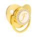 SUNGOOYUE Golden Baby Pacifier - 26 Letters Silicone Bling Pacifier & Clips for 6-18 Months | International Shipping Available - Buy Online on GoSupps.com