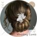Foyte Pearl Flower Hair Comb Wedding Crystal Hair Comb Silver Hair Accessories for Women and Girls - Buy Online on GoSupps.com