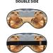 BREAUX Sand Leopard Gecko Print Sleep Eye Mask | Double Sided Blackout Eye Mask for Women & Men | Ultimate Comfort for All Night Rest - Buy Online on GoSupps.com