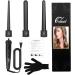 Culwad 3 in 1 Curling Iron Set - Multifunctional Interchangeable Ceramic Hair Curler with Glove | Eco-Friendly Reusable Packaging - Buy Online on GoSupps.com