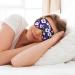 SSIMOO Purple White Floral Print Double-Sided Eye Mask | Soft Light Blocking Sleep Mask for Quality Rest - Buy Online on GoSupps.com