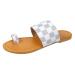 WCXTY Fashion Ring Toe Bunion Slippers Womens Summer Casual PU Foot Correction Sandals Comfort Soft Lightweight Toe Corrector Ladies Flip Flops for Hallux Valgus 6.5 White
